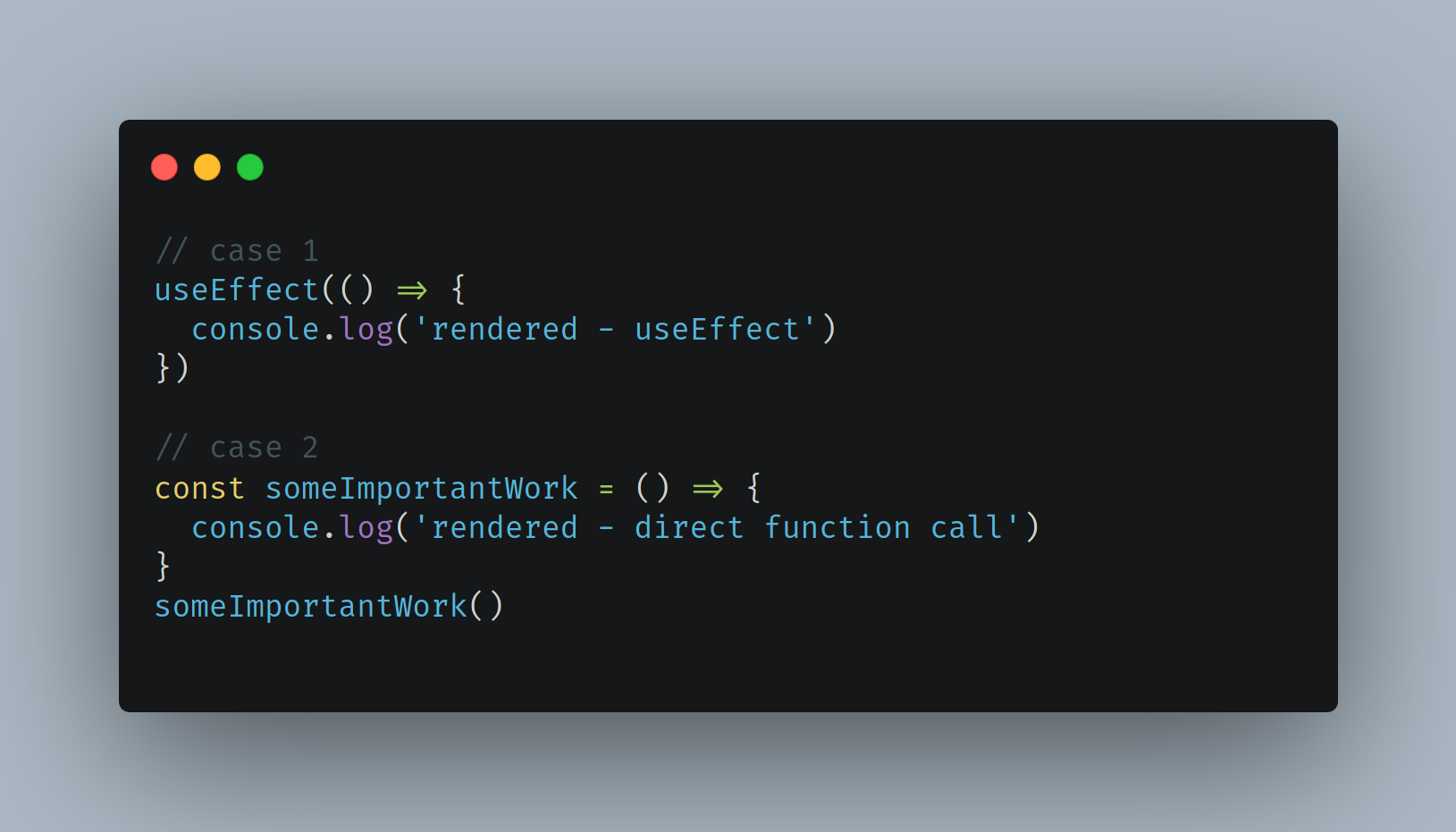 useEffect vs direct Function Call